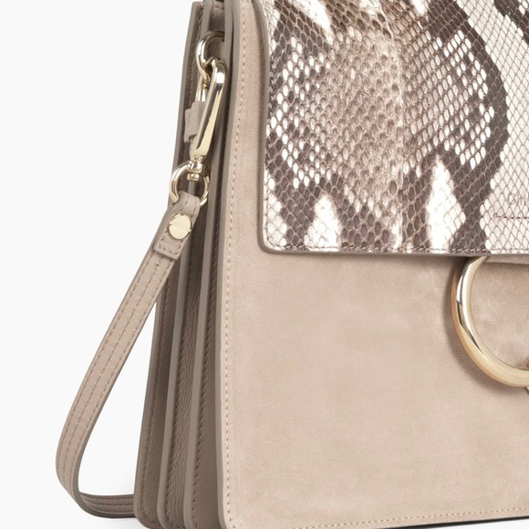 Chloe Faye Shoulder Bag Calfskin with Python Pattern Limited Edition - Picture 4 of 12